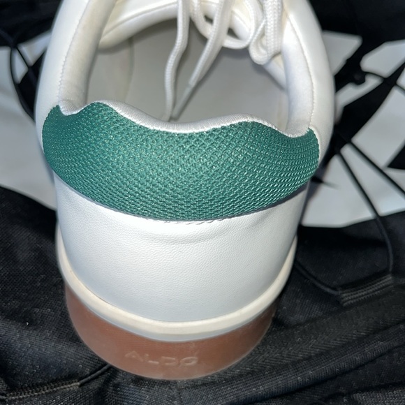 Aldo white sneakers  Two  Stripes Green and Red Size 10 - Picture 6 of 10
